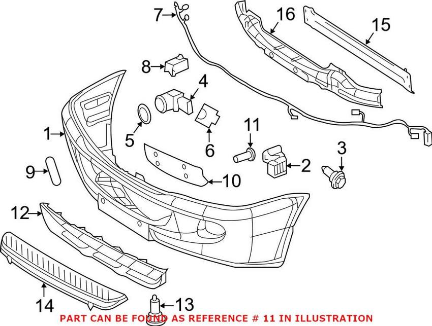 Mercedes License Plate Bracket Bolt 0059907612